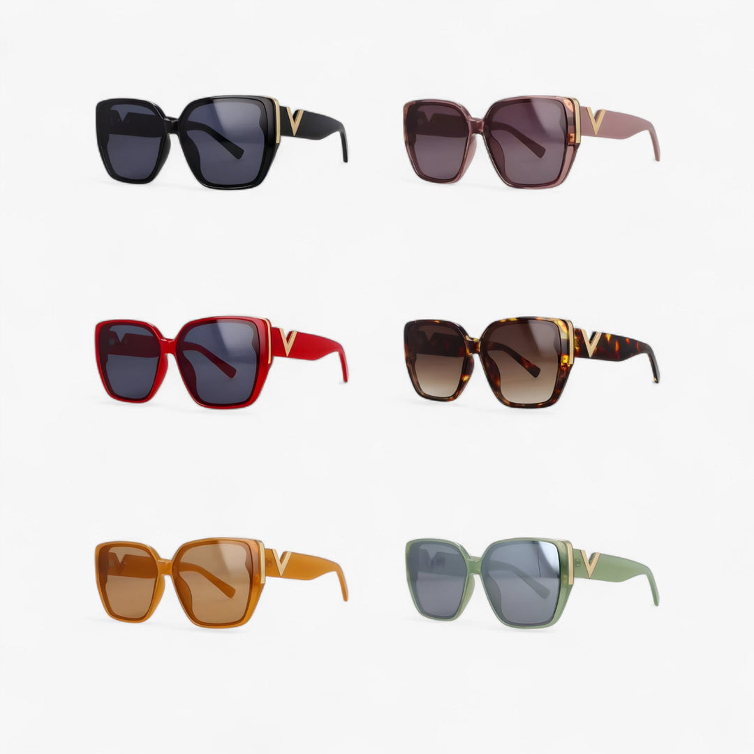 V-shaped mirrored sunglasses – Kryos-Green-State of Style