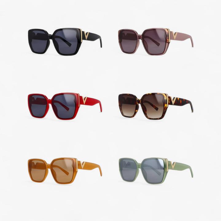 V-shaped mirrored sunglasses – Kryos-Green-State of Style