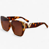 V-shaped mirrored sunglasses – Kryos-Leopard-State of Style