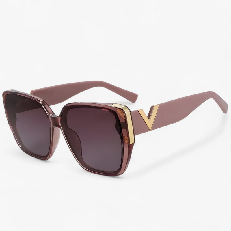 V-shaped mirrored sunglasses – Kryos-Purple-State of Style