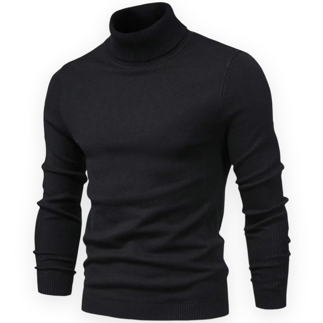 Valen Knit Sweater - Classic Knit Men's Jumper-Black-S-State of Style