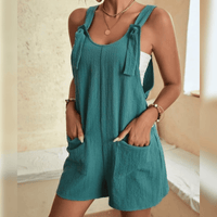 Vanessa - Elegant Relaxed-Fit Jumpsuit-Green-M-State of Style