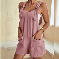 Vanessa - Elegant Relaxed-Fit Jumpsuit-Pink-M-State of Style