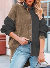 Ribbed corduroy women's blouse for autumn days – Lotte