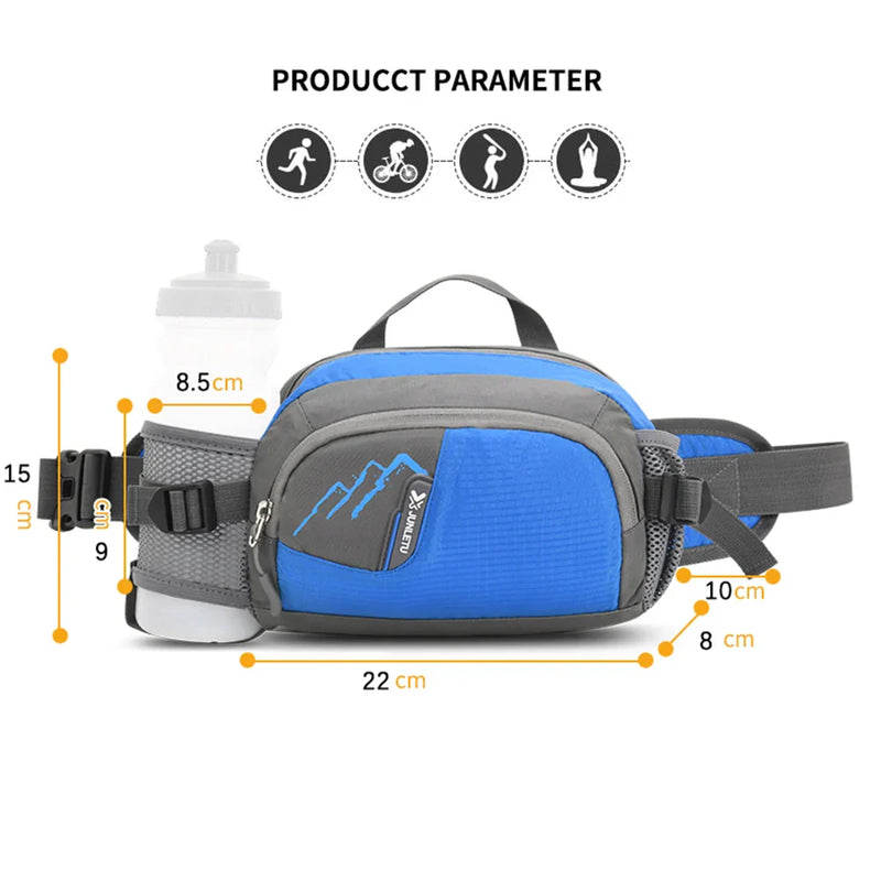 Vega Sports Waist Bag with Bottle Holder-Orange-State of Style