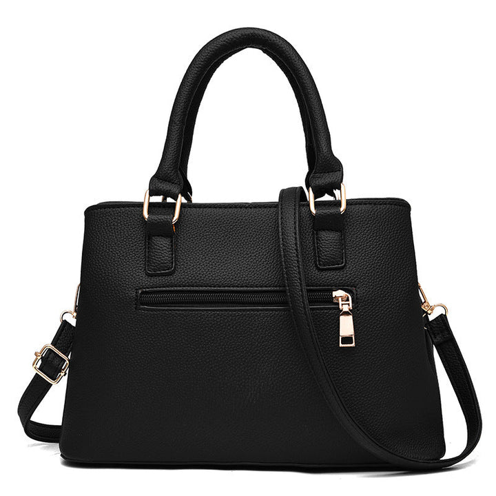 Vegan Leather Shoulder Bag - Eliza-Black-State of Style