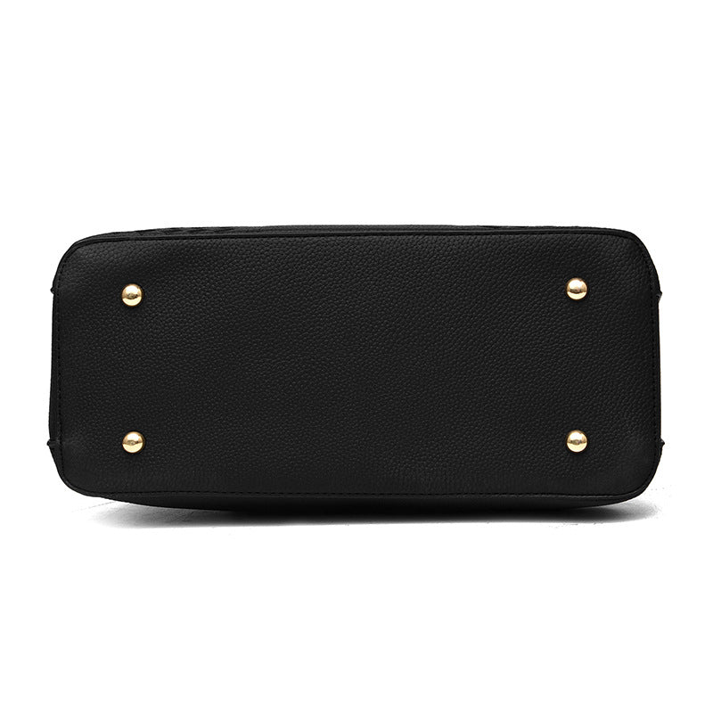Vegan Leather Shoulder Bag - Eliza-Black-State of Style