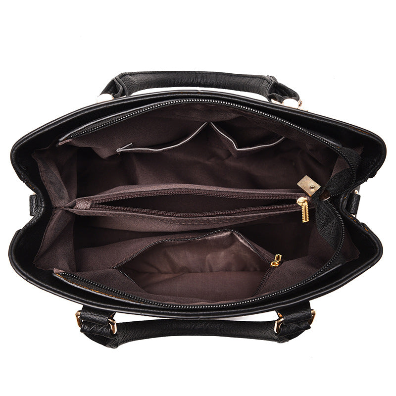 Vegan Leather Shoulder Bag - Eliza-Black-State of Style