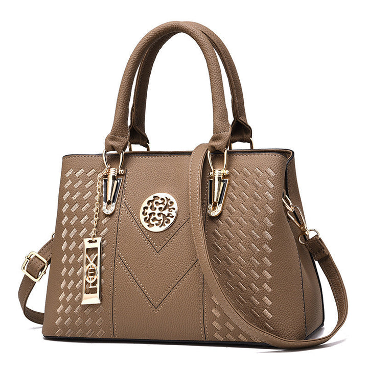 Vegan Leather Shoulder Bag - Eliza-Khaki-State of Style