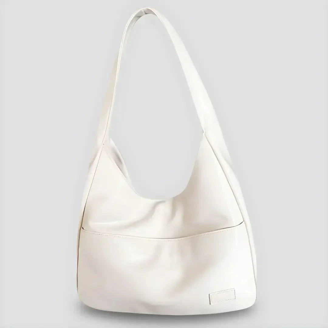 Vegan Leather Shoulder Bag for Women - Noor-Beige-State of Style