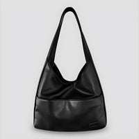 Vegan Leather Shoulder Bag for Women - Noor-Black-State of Style