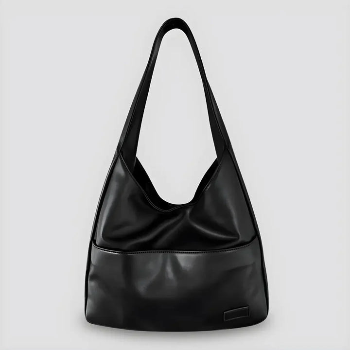 Vegan Leather Shoulder Bag for Women - Noor-Black-State of Style