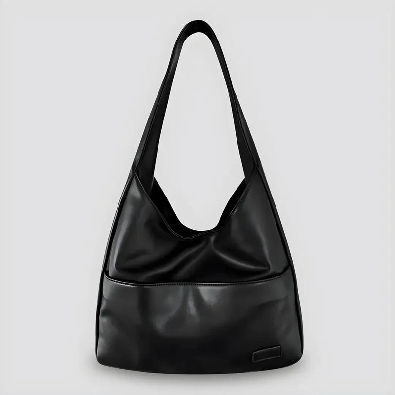 Vegan Leather Shoulder Bag for Women - Noor-Black-State of Style