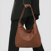Vegan Leather Shoulder Bag for Women - Noor-Brown-State of Style