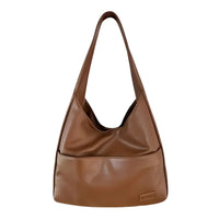 Vegan Leather Shoulder Bag for Women - Noor-Brown-State of Style