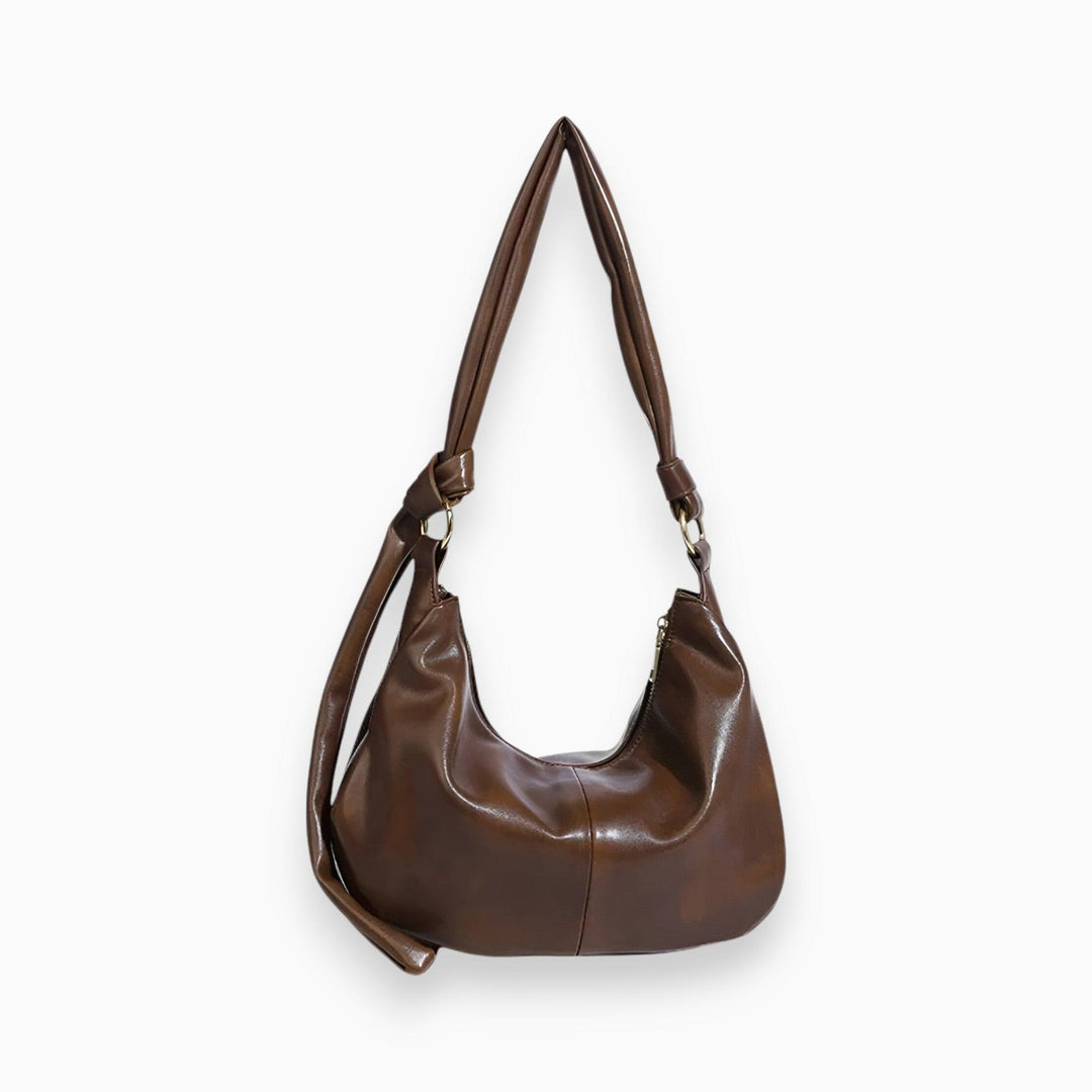 Vegan Leather Shoulder Bag - Serenity-Brown-State of Style