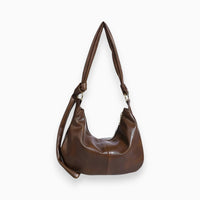 Vegan Leather Shoulder Bag - Serenity-Brown-State of Style