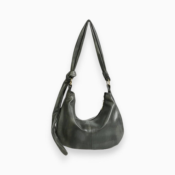 Vegan Leather Shoulder Bag - Serenity-Green-State of Style