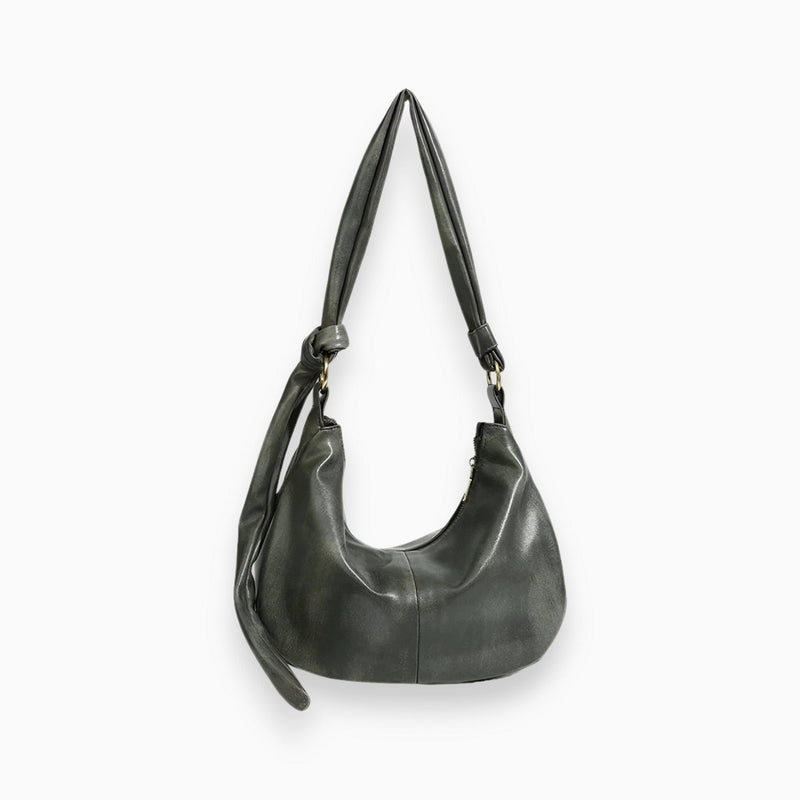Vegan Leather Shoulder Bag - Serenity-Green-State of Style