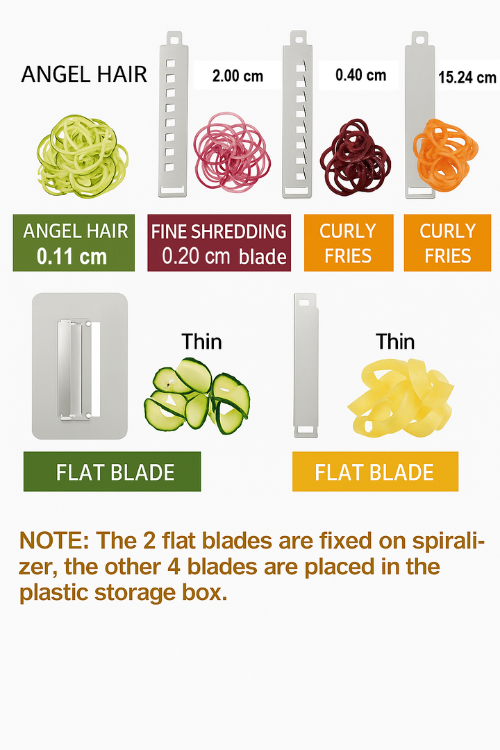 Vegetable Spiralizer with 6 Blades-State of Style