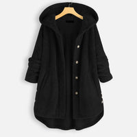 Velvet Chic Plus-Size Winter Coat with Hood-Black-2XL-State of Style