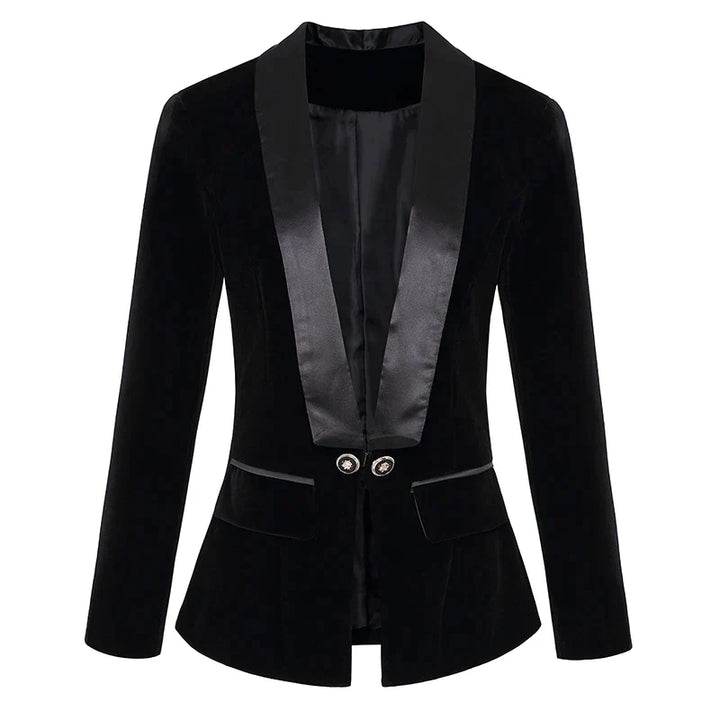 Velvet Ladies Blazer - Vivienne-Black-S-State of Style