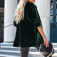 Velvet Ladies' Coat with Luxurious Look - Celestine-Burgundy-XS-State of Style