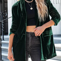 Velvet Ladies' Coat with Luxurious Look - Celestine-Burgundy-XS-State of Style