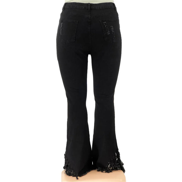 Velvet Plus-Size Stretch Flared Jeans-Light Blue-2XL-State of Style