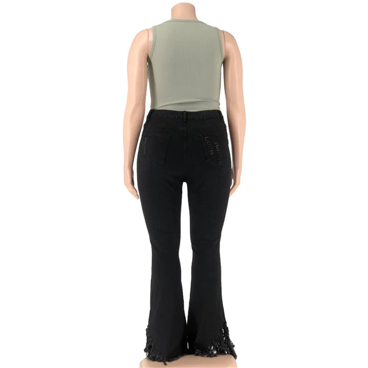 Velvet Plus-Size Stretch Flared Jeans-Light Blue-2XL-State of Style