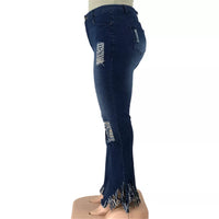 Velvet Plus-Size Stretch Flared Jeans-Light Blue-2XL-State of Style