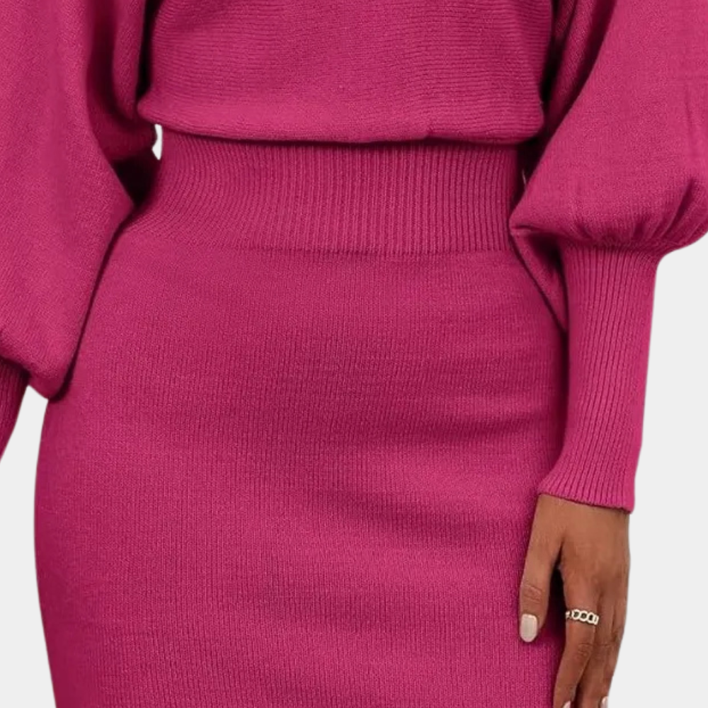 Versatile Dress with Long Sleeves - Amara-Beige-XS-State of Style