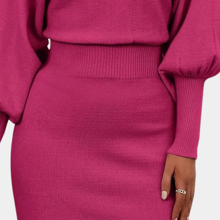 Versatile Dress with Long Sleeves - Amara-Beige-XS-State of Style