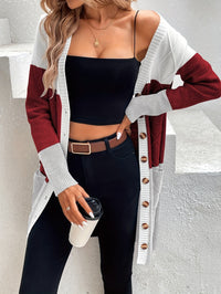 Versatile Long-Sleeve Cardigan - Celeste-Red-S-State of Style