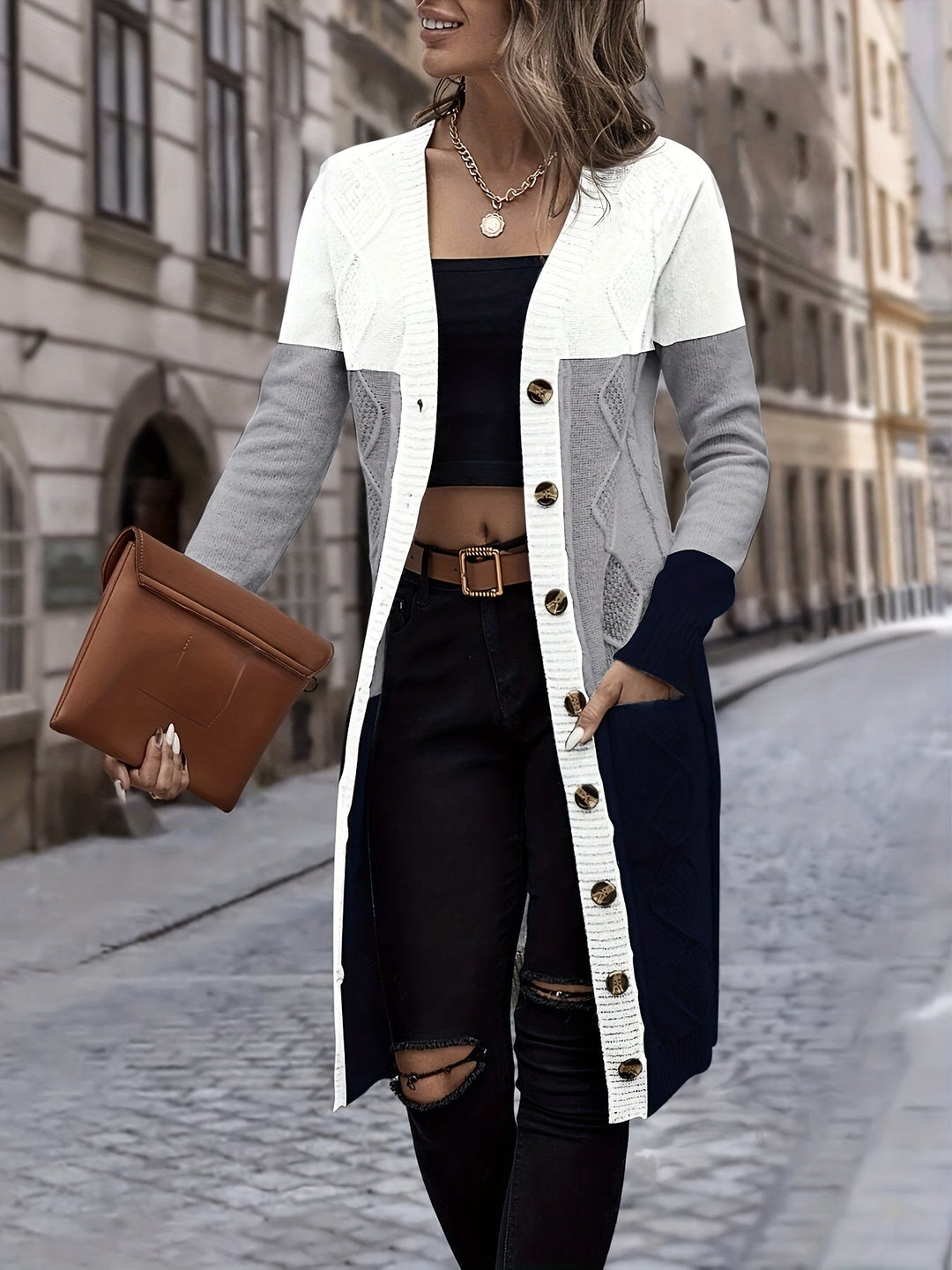 Versatile Long Sleeve Vest - Celeste-Grey-S-State of Style