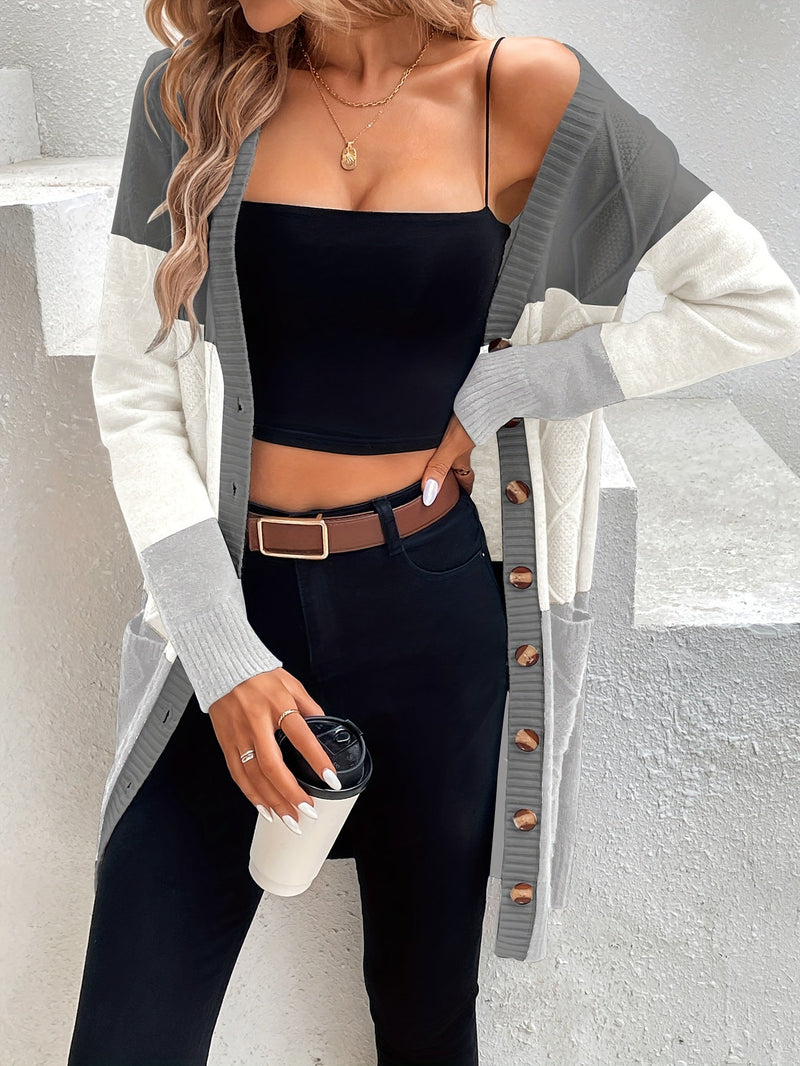 Versatile Long Sleeve Vest - Celeste-Grey-S-State of Style