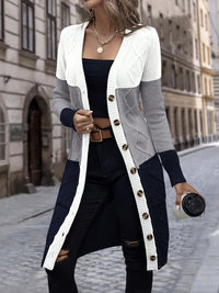 Versatile Long Sleeve Vest - Celeste-Grey-S-State of Style