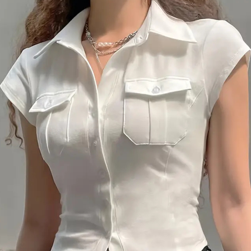 Versatile White Ladies Blouse - Nova-XS-State of Style