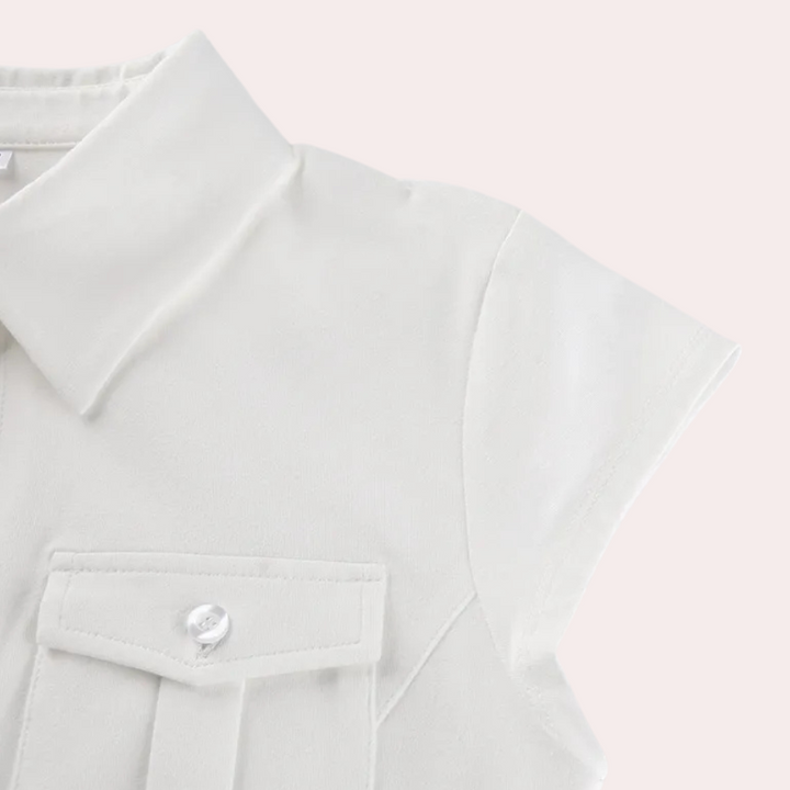 Versatile White Ladies Blouse - Nova-XS-State of Style