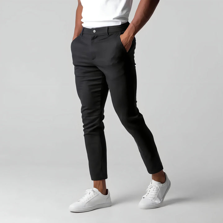 Versatile Wrinkle-Free Trousers | Stretch Mobility Pants-Black-XS-State of Style
