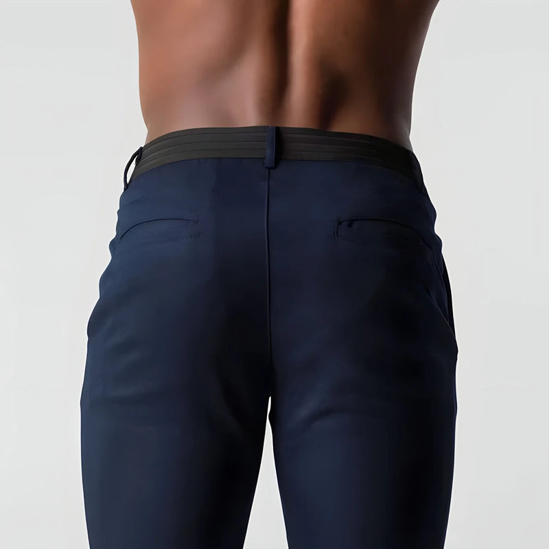 Versatile Wrinkle-Free Trousers | Stretch Mobility Pants-Black-XS-State of Style
