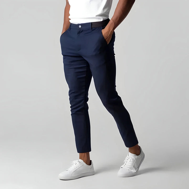 Versatile Wrinkle-Free Trousers | Stretch Mobility Pants-Dark Blue-XS-State of Style