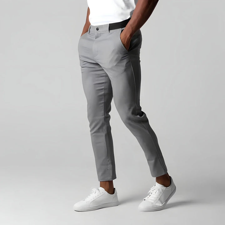 Versatile Wrinkle-Free Trousers | Stretch Mobility Pants-Gray-XS-State of Style