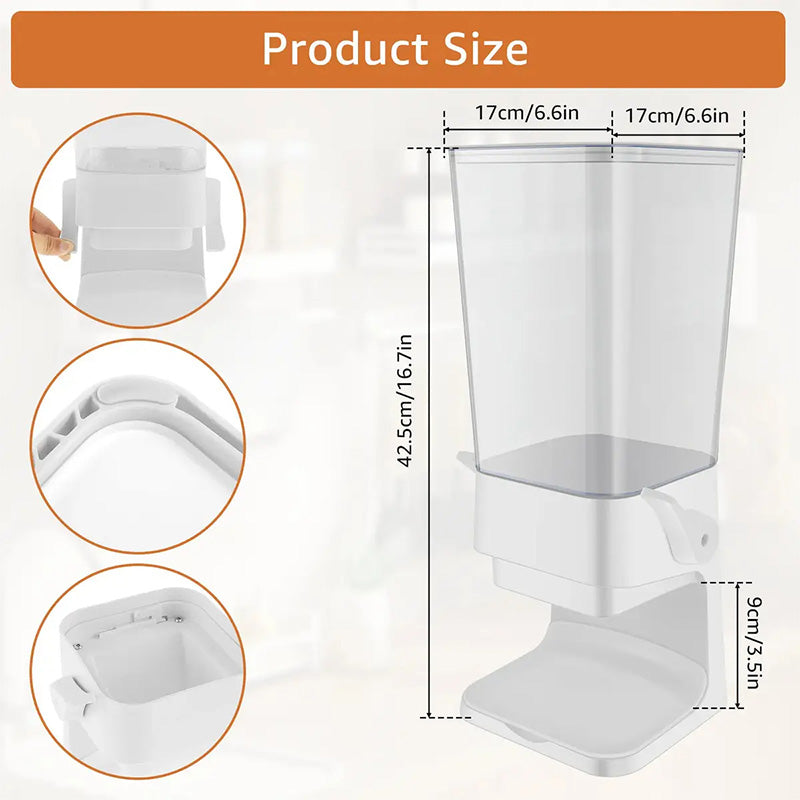 Vertical Grain Dispenser - CerealKeeper-Black-State of Style