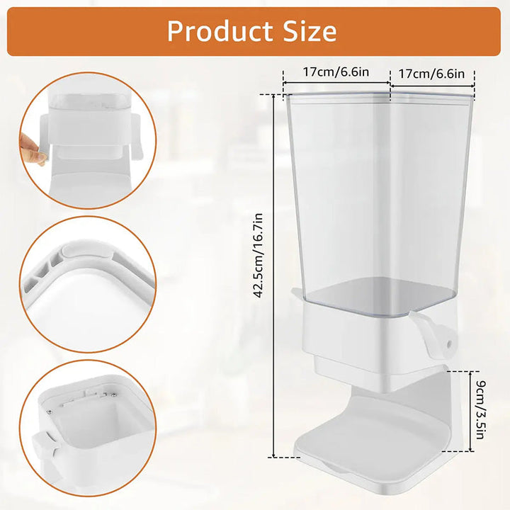 Vertical Grain Dispenser - CerealKeeper-Black-State of Style