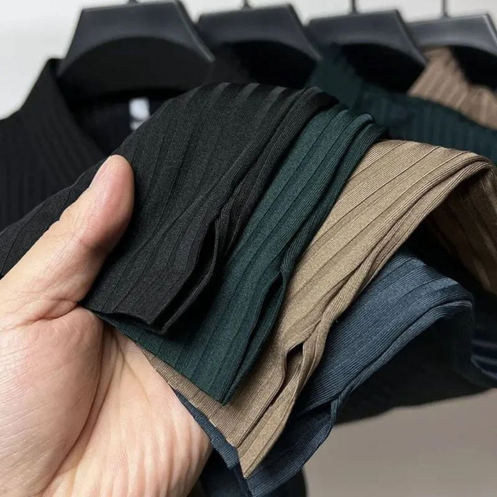 Vertical Stripe Polo Shirt | Casual & Stylish-Dark Green-S-State of Style