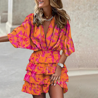 Vibrant Mini Dress - Sophie-Orange-S-State of Style
