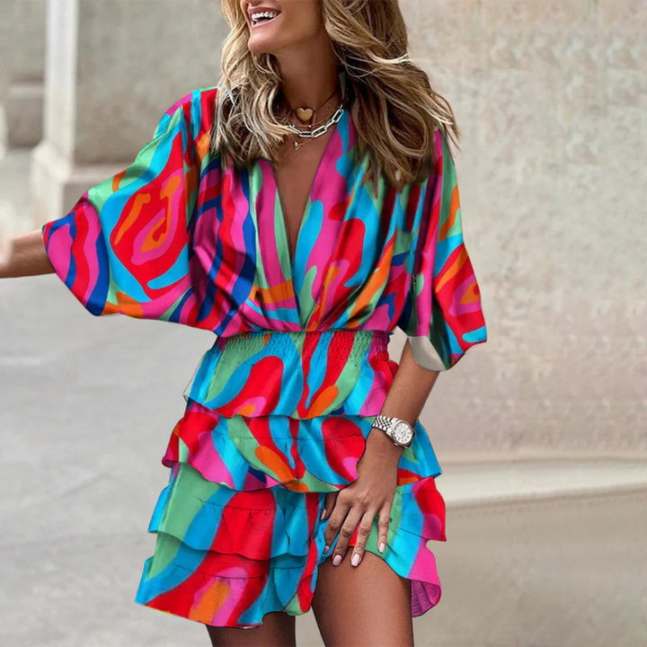Vibrant Mini Dress - Sophie-Pink-S-State of Style