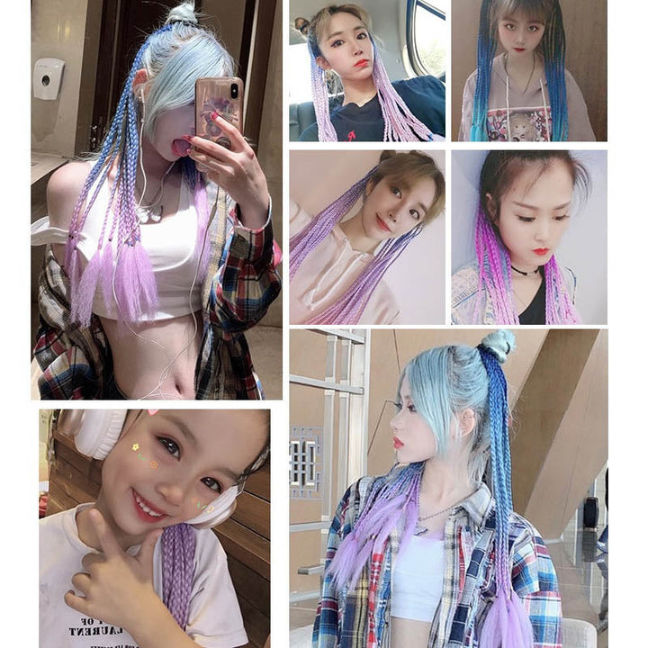 Vibrant Multi-Coloured Hair Extensions-Black Blue-State of Style