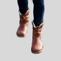 Victoria High-Top Winter Boots – Lace-Up Shoes with Faux Fur Lining-Brown-4.5-State of Style